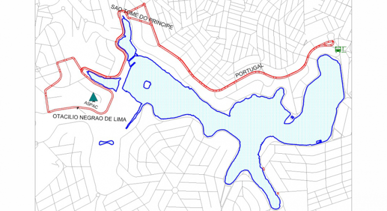 Itinerário da linha 535 é alterado para atender à Clínica de Equoterapia da Associação de Pais e Amigos do Centro de Reabilitação desde 9/11. Mapa: Divulgação BHTrans Mapa do novo itinerário da linha 535, alterada para atender à Clínica de Equoterapia Aspac.