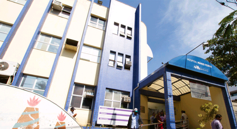 Prefeitura informa que o fornecimento de quimioterápicos para tratamento de câncer no Hospital Mario Penna encontra-se regularizado Foto da fachada do Hospital Mario Penna