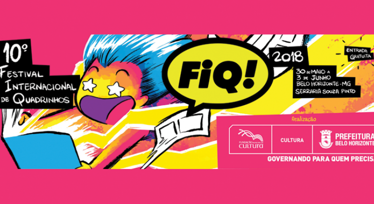 10ª edição do FIQ-BH recebe inscrições para oficinas de formação gratuitas Identidade visual do Festival Internacional de Quadrinhos 2018