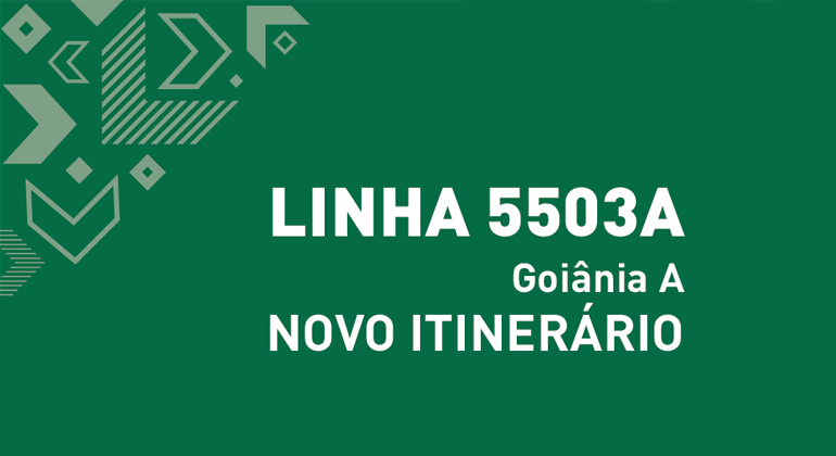 A partir de quinta-feira, dia 21/6, a Linha 5503A (Goiânia A) terá o itinerário alterado no bairro Goiânia. Arte: BHTrans Linha 5503A - Goiânia A. Novo itinerário