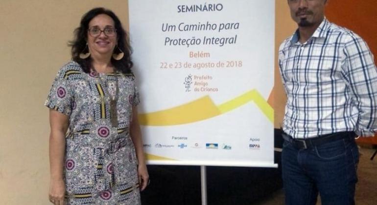 PBH apresenta seu monitoramento de políticas para as crianças e Agenda ODS Maria Aparecida Oliveira e Rodrigo Nunes Ferreira apresentaram o monitoramento de políticas para as crianças e Agenda ODS