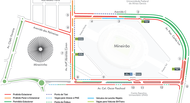 BHTrans faz operação especial para evento Happy Holi – O Festival das Cores Mapa com mudanças de trânsito para o evento evento Happy Holi – O Festival das Cores