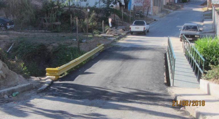 Nova ponte construída pela PBH no bairro Ribeiro de Abreu