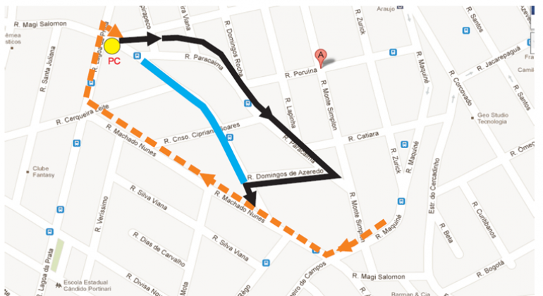 Ruas do bairro Salgado Filho terão interdição para Corrida de Rolimã Mapa gráfico de ruas do bairro Salgado Filho