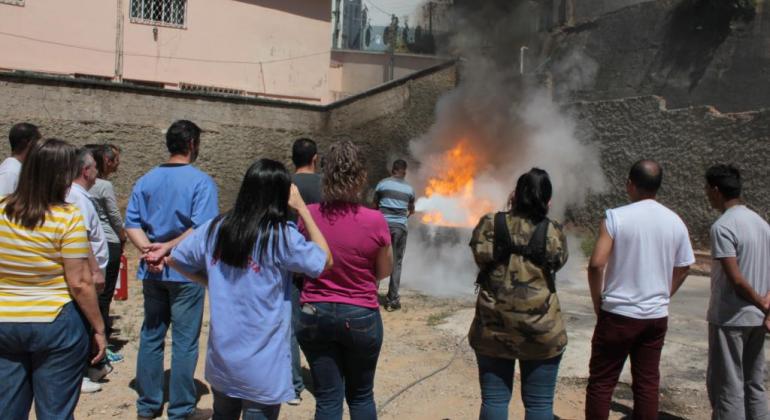 Trabalhadores da UPA HOB participam de Capacitação da Nova Brigada de Incêndio Servidores do Hospital Odilon Behrens participam de treinamento de brigadistas