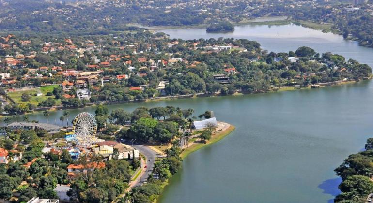 Belo Horizonte recebe prêmio internacional como referência em sustentabilidade Orla da Lagoa da Pampulha vista de cima