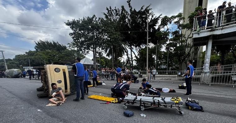  Simulado avalia capacidade de atendimento em ocorrências com múltiplas vítimas em BH