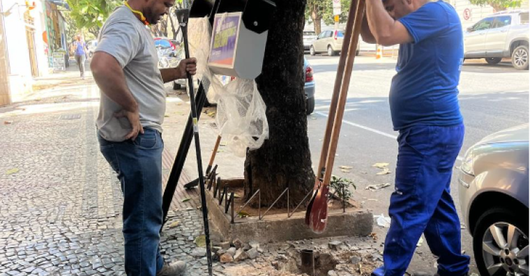 Cestos de lixo estão sendo trocados ou recuperados pela PBH