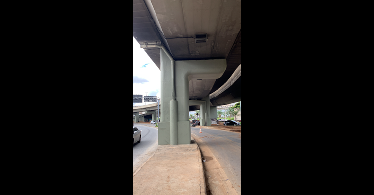 Ações de manutenção no viaduto Nansem Araújo