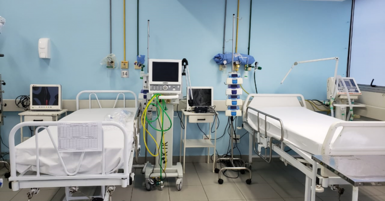 Para ampliar atendimentos, PBH equipa Cecovid com leitos e respiradores Imagem do Cecovid equipado com leitos e respiradores