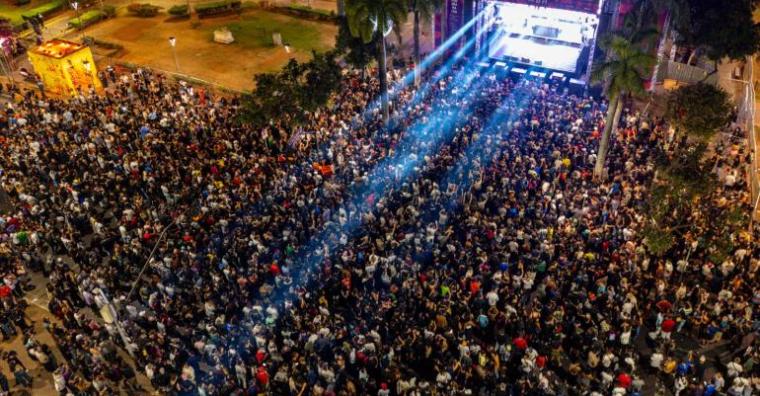 Foto aérea da Virada Cultural de 2025