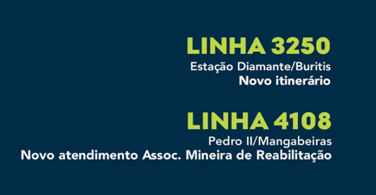 Linhas 3250 e 4108 terão itinerários alterados a partir de segunda-feira (4) para atender demanda dos passageiros