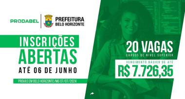 Prefeitura de Belo Horizonte abre inscrições para concurso da Prodabel