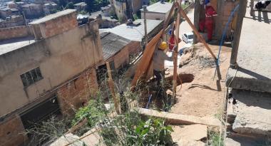 Obra em área de risco na Vila Marçola vai proporcionar segurança aos moradores