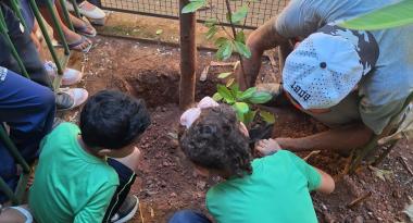 Projeto Escola Verde dá continuidade ao plantio de mudas em unidades de educação infantil Projeto Escola Verde dá continuidade ao plantio de mudas em unidades de educação infantil