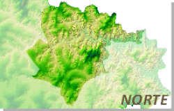 REGIONAL NORTE - ALTIMETRIA E CURSO D'ÁGUA