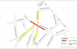 Mapa das alterações de trânsito realizadas no Bairro independência a partir de 11/12. 