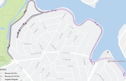 Mapa da corrida Corrida Neon Night Run no sábado, dia 3/11.