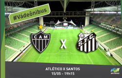 #Vá de ônibus. Atlético x Santos 15/5 - 19h15.