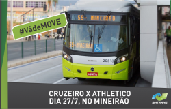 #Vá de Move: Cruzeiro x Athletico, dia 27/7, no Mineirão.