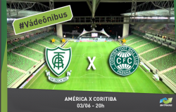 #Vá de ônibus: América x Coritiba dia 3/6, às 20h.