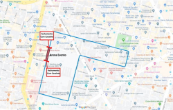 Mapa do itinerário da 1ª Caminhada Hospital Felício Rocho, realizada no Barro Preto, no dia 1º/12