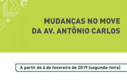 Mudanças no MOVE da Av. Antônio Carlos. A partir de 4 de fevereiro de 2019 (segunda-feira)