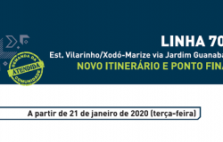 Linha 702 - Estação Vilarinho/Xodó-Marize via Jardim Guanabara. Novo itinerário e ponto final.