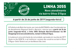 Folheto informativo apresenta novidades da linha 3055