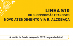 Linha S10 - Bh Shopping/São Francisco - Novo atendimento Via R. Alcobaça 