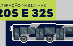 Itinerários das linhas 325 e 205 serão alterados a partir desta quinta (11) e sexta-feira (12) 