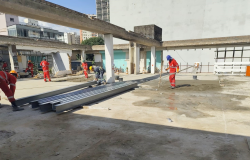 Obra no Centro de Saúde Carlos Chagas 