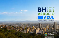 Imagem panorâmica de BH e logo do programa