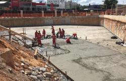 Imagem de obras para evitar enchentes na Vilarinho