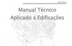 Capa do manual técnico aplicado a edificações mostra detalhe do desenho de uma planta