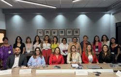 Cerca de 17 pessoas na foto, sendo 16 mulheres e um homem