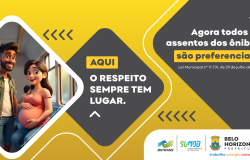 Campanha da PBH conscientiza a população sobre a prioridade nos assentos dos ônibus