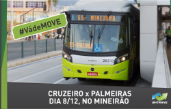 #Vá de MOVE: Cruzeiro x Palmeiras dia 8/12, no Mineirão.