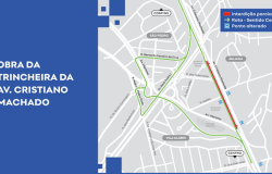 Trânsito será alterado na Cristiano Machado a partir desta terça-feira (23) para obras de trincheira 