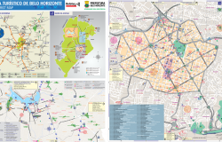 Quatro mapas de Belo Horizonte em uma mesma imagem: do entorno da capital mineira, do acesso, da Pampulha e do centro.