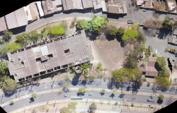 Imagem aérea da sede da Prodabel, no bairro Caiçara, feita por drone. Local será sede de “cidade inteligente”