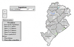 Mapa interativo de solicitação de documentos urbanísticos online
