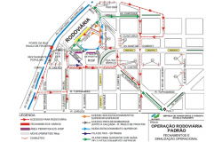 Mapa gráfico do entorno da Rodoviária de Belo Horizonte