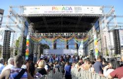 Mais de 30 pessoas assistindo a edição anterior de Parada do orgulho LGBT de BH. Foto ilustrativa